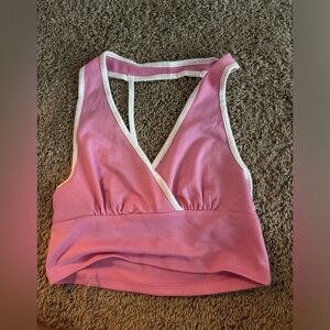 pink crop top
